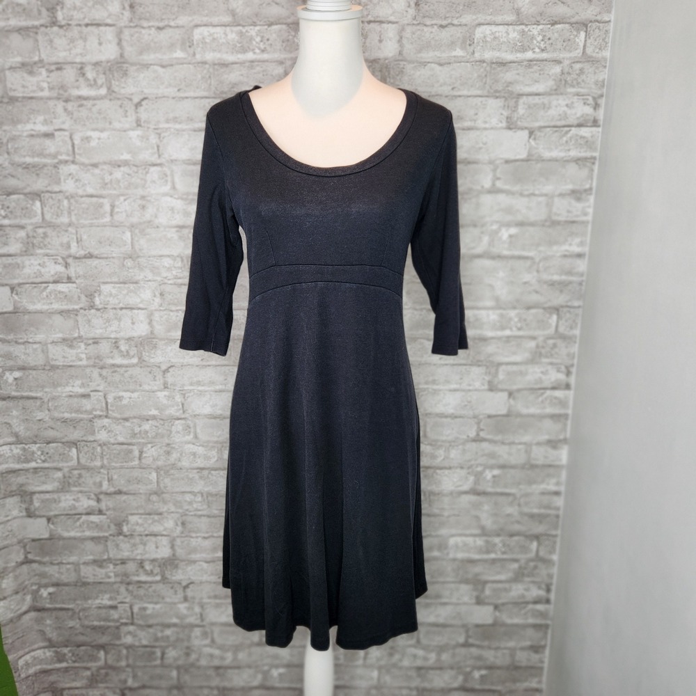 Horny Toad Dress‎ Charcoal Grey Tencel Blend A-Line Casual Midi Size M